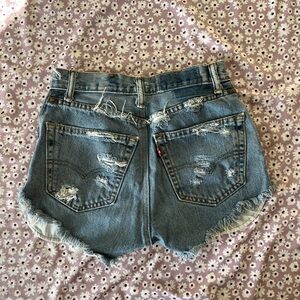 Levi's Distressed Blue Denim Shorts size 00